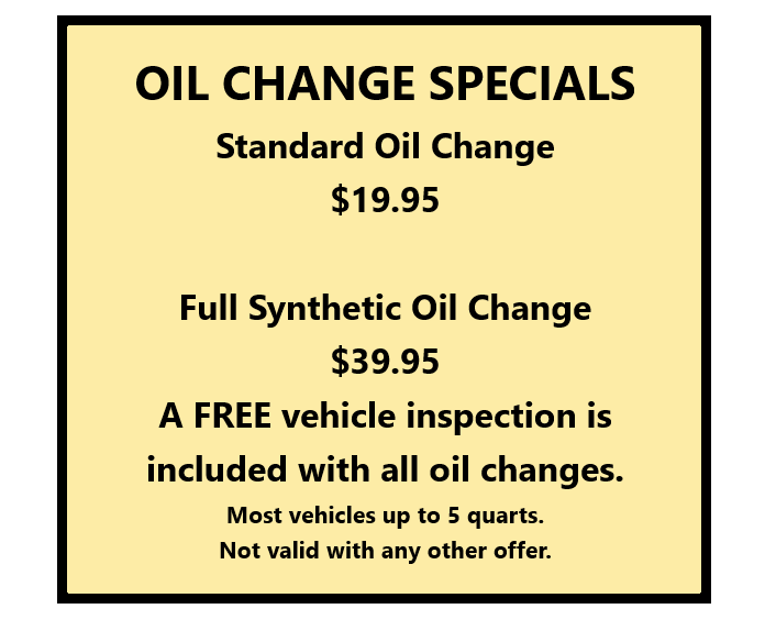 Oil Change Specials